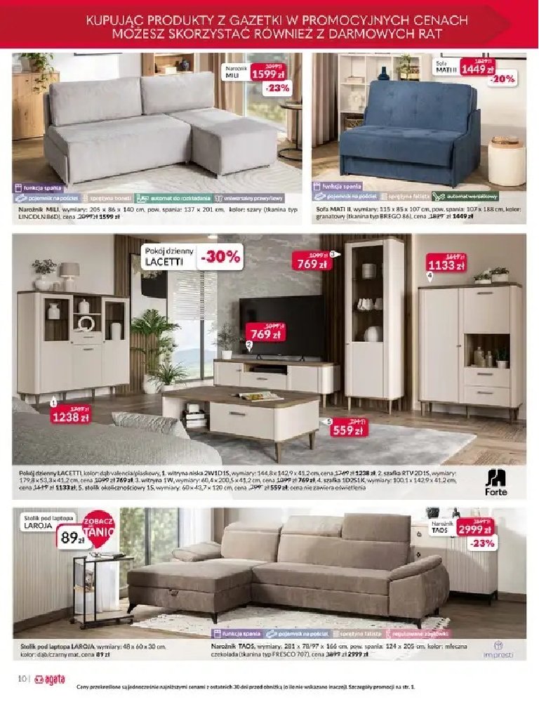 Gazetka Agata-meble 10/08/2026 – 30/08/2026 - gazetki promocyjne str. 10