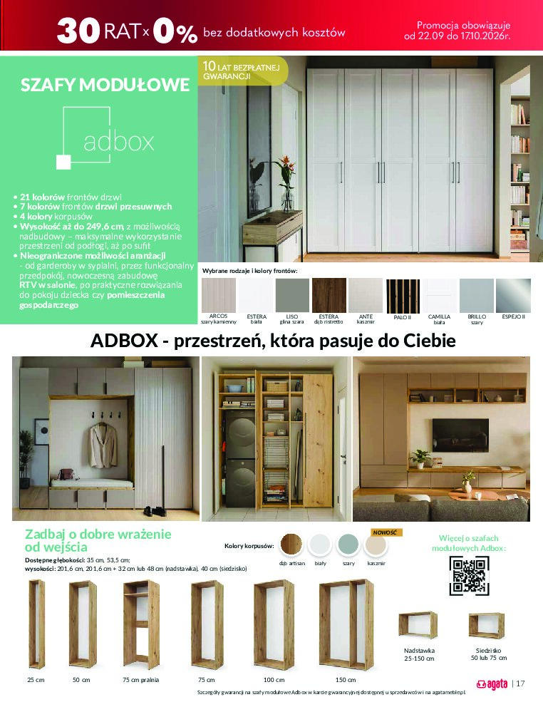Gazetka Agata-meble 22/09/2026 – 10/10/2026 - gazetki promocyjne str. 17