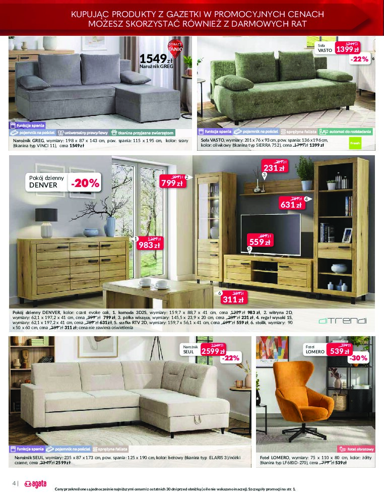 Gazetka Agata-meble 22/09/2026 – 10/10/2026 - gazetki promocyjne str. 4