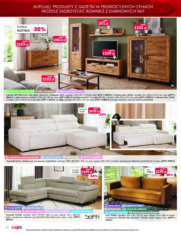 Gazetka Agata-meble 22/09/2026 – 10/10/2026 - gazetki promocyjne str. 6