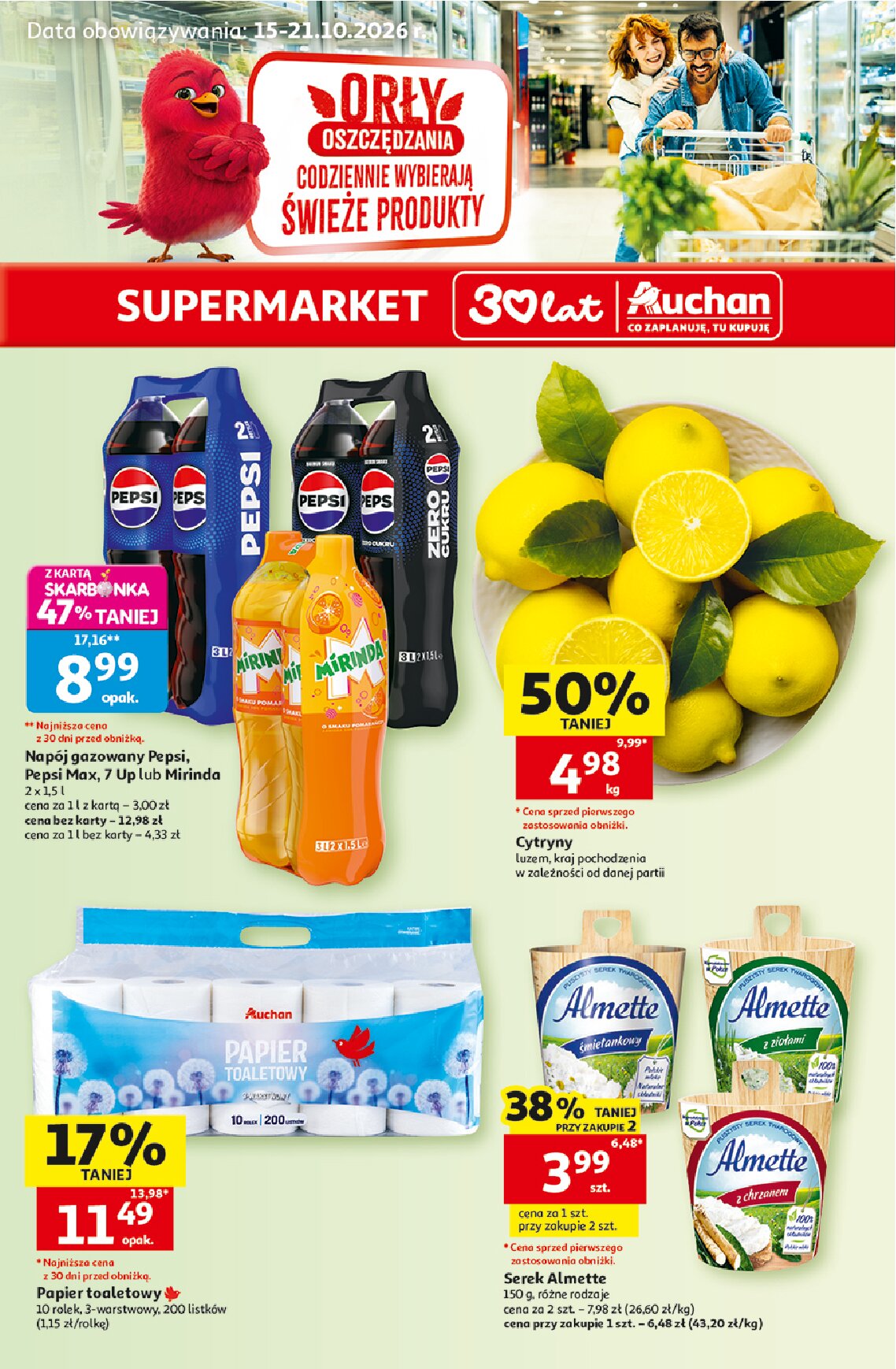 Gazetka Auchan 15/10/2026 – 21/10/2026 - gazetki promocyjne str. 1