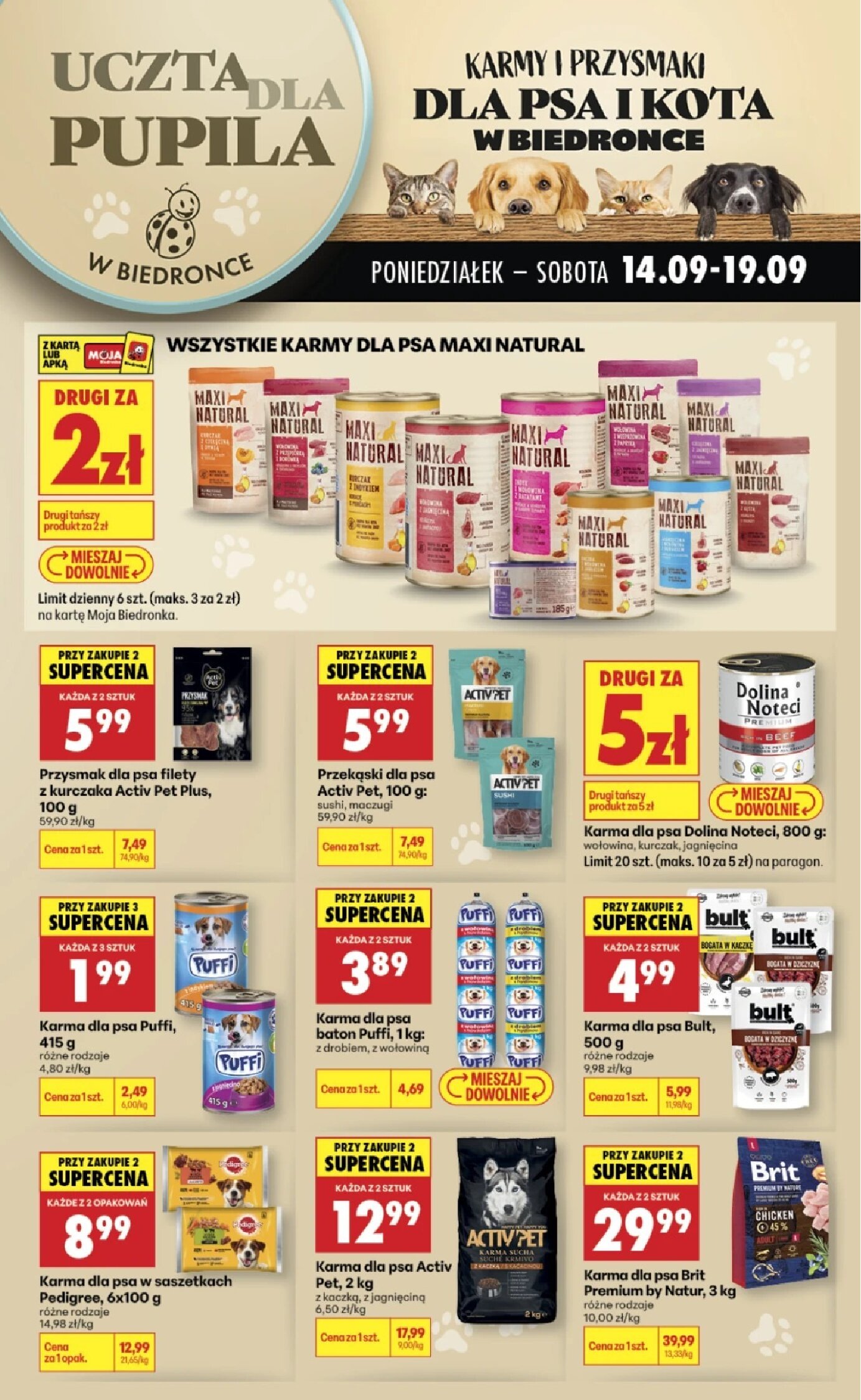 Karma dla psa - gazetki promocyjne str. 1