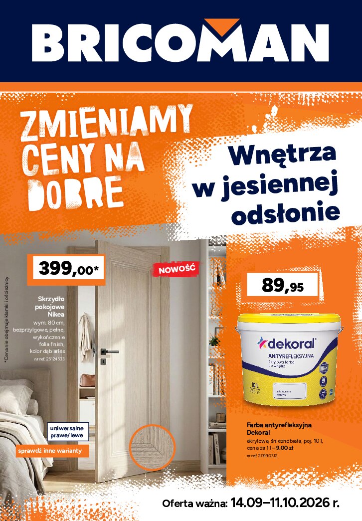Gazetka Bricoman 14/09/2026 – 11/10/2026 - gazetki promocyjne str. 1
