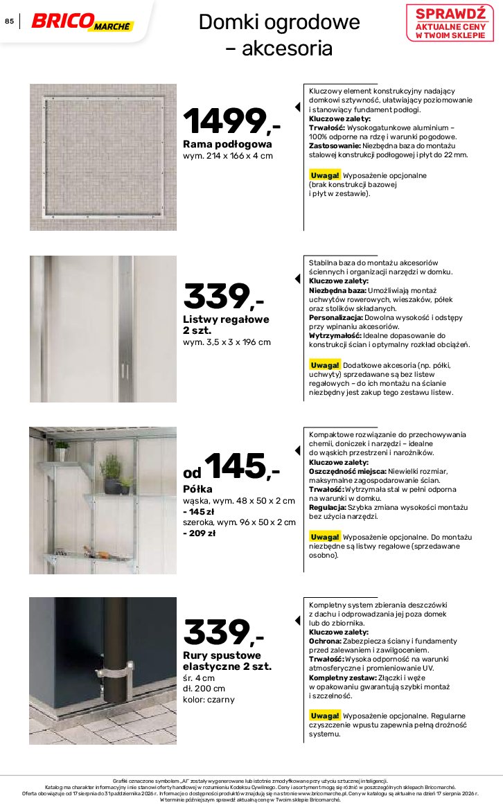 Gazetka Bricomarche 17/08/2026 – 31/10/2026 - gazetki promocyjne str. 85