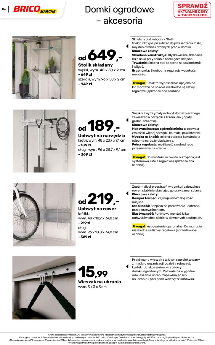 Gazetka Bricomarche 17/08/2026 – 31/10/2026 - gazetki promocyjne str. 86