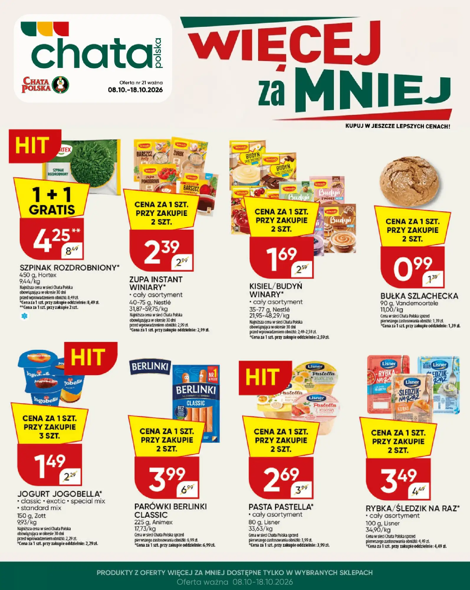 Gazetka Chata-polska 08/10/2026 - 18/10/2026 - gazetki promocyjne str. 1