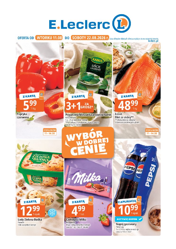 Gazetka E-leclerc 11/08/2026 – 22/08/2026 - strona 1