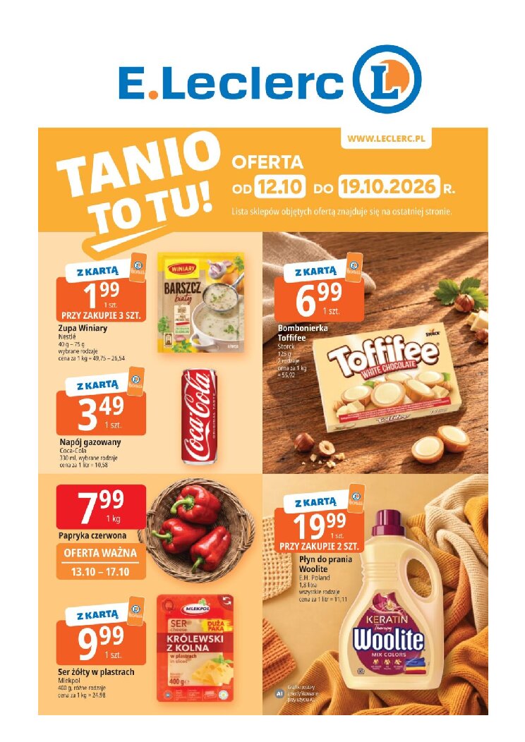 Gazetka E-leclerc 12/10/2026 – 19/10/2026 - gazetki promocyjne str. 1