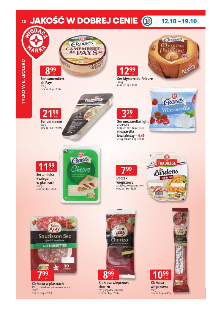 Gazetka E-leclerc 12/10/2026 – 19/10/2026 - gazetki promocyjne str. 12