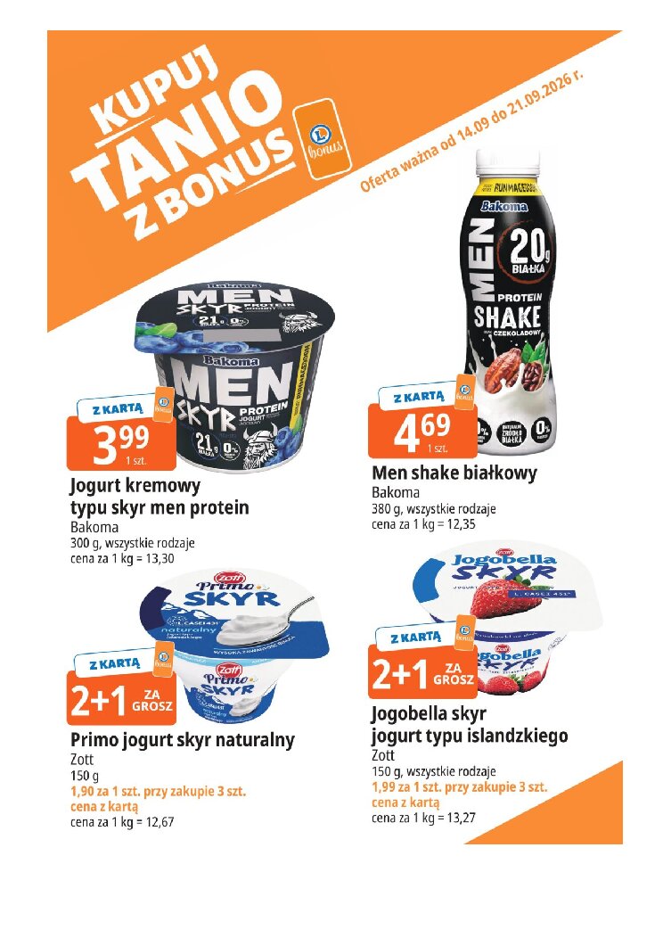 Gazetki promocyjne – jogurty - gazetki promocyjne str. 21