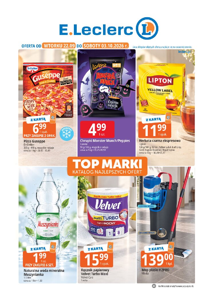 Gazetka E-leclerc 22/09/2026 – 03/10/2026 - gazetki promocyjne str. 1