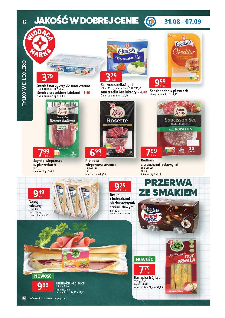 Gazetka E-leclerc 31/08/2026 – 07/09/2026 - gazetki promocyjne str. 12