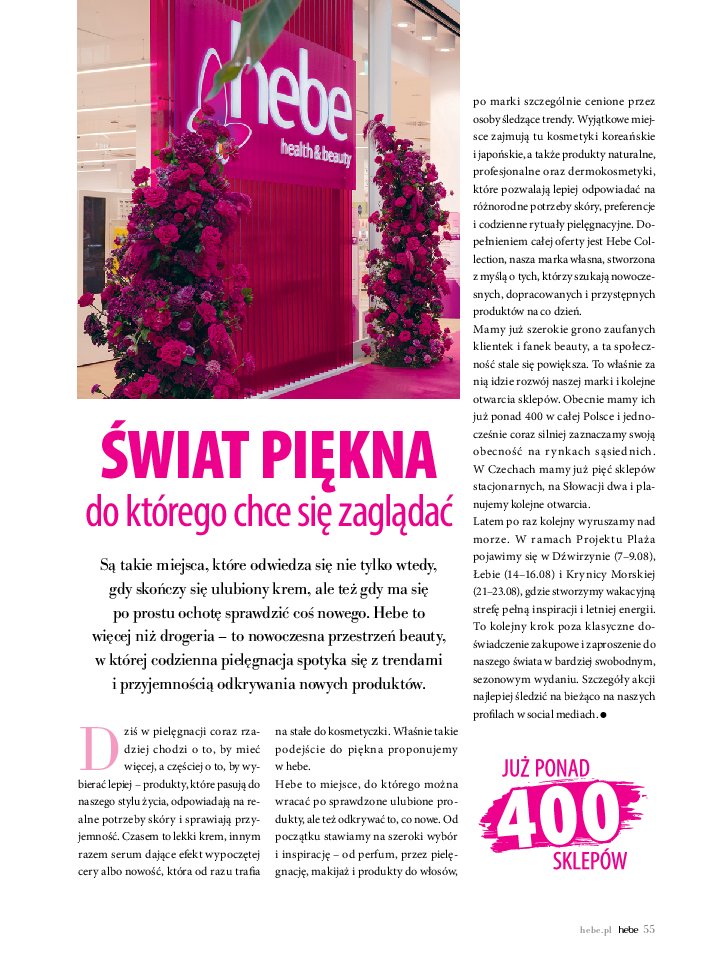 Gazetka Hebe 01/07/2026 – 31/08/2026 - strona 55
