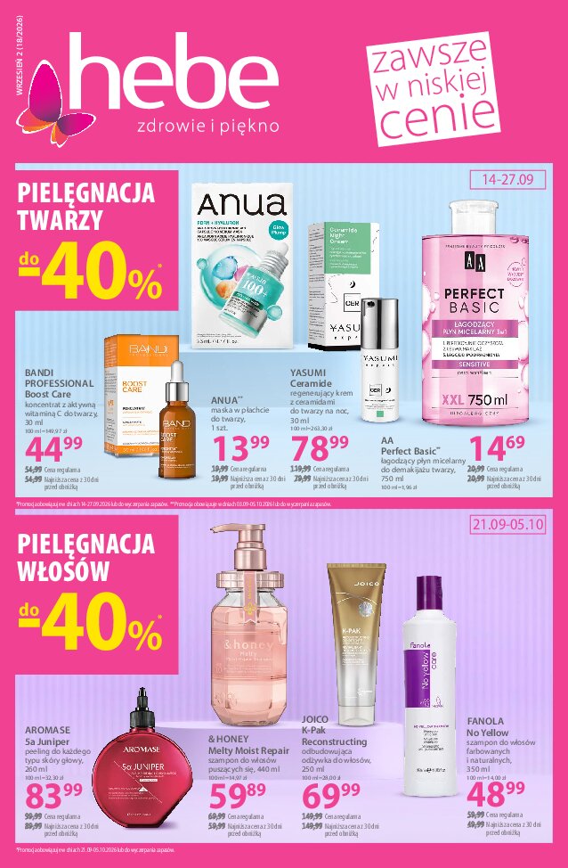 Gazetka Hebe 21/09/2026 – 05/10/2026 - gazetki promocyjne str. 1