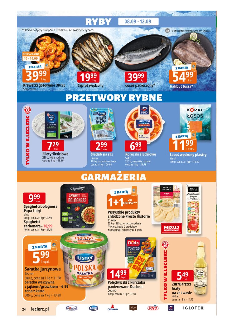 Gazetka Https://wwwgazetkipromocyjnenet/e-leclerc 08/09/2026 – 19/09/2026 - gazetki promocyjne str. 24