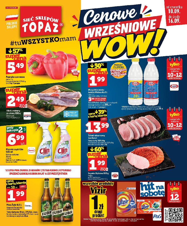 Gazetka Topaz 10/09/2026 – 16/09/2026 - gazetki promocyjne str. 1