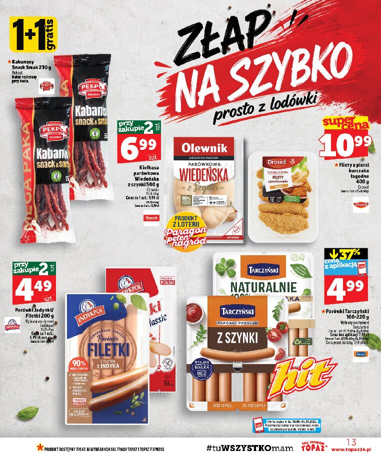 Gazetka Topaz 10/09/2026 – 16/09/2026 - gazetki promocyjne str. 13
