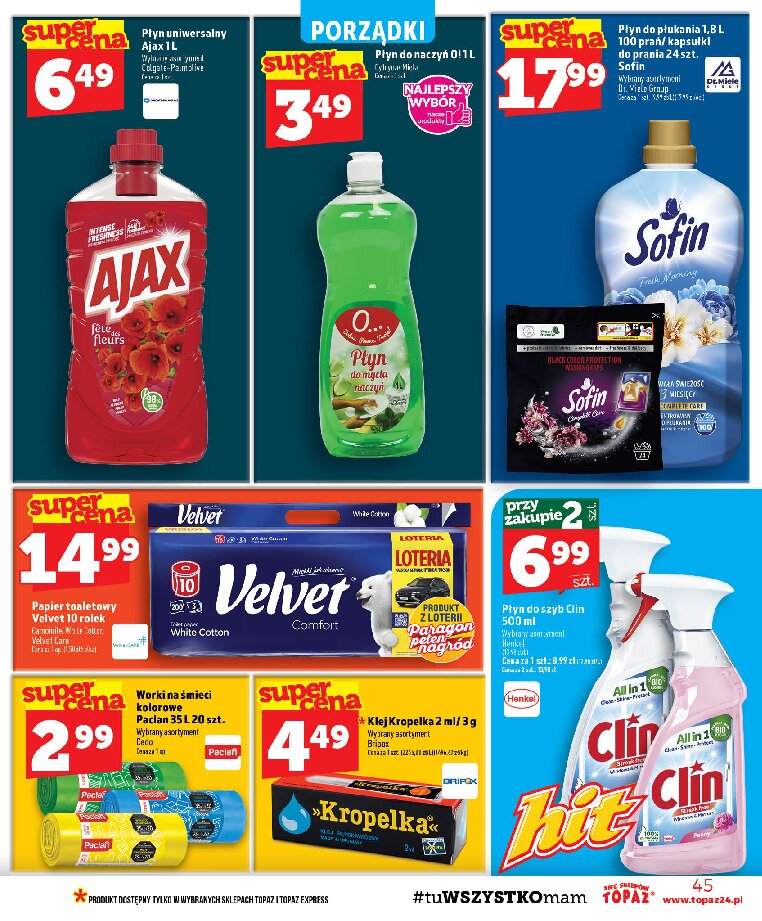 Gazetka Topaz 10/09/2026 – 16/09/2026 - gazetki promocyjne str. 45