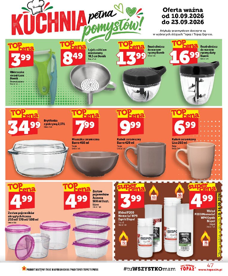 Gazetka Topaz 10/09/2026 – 16/09/2026 - gazetki promocyjne str. 47