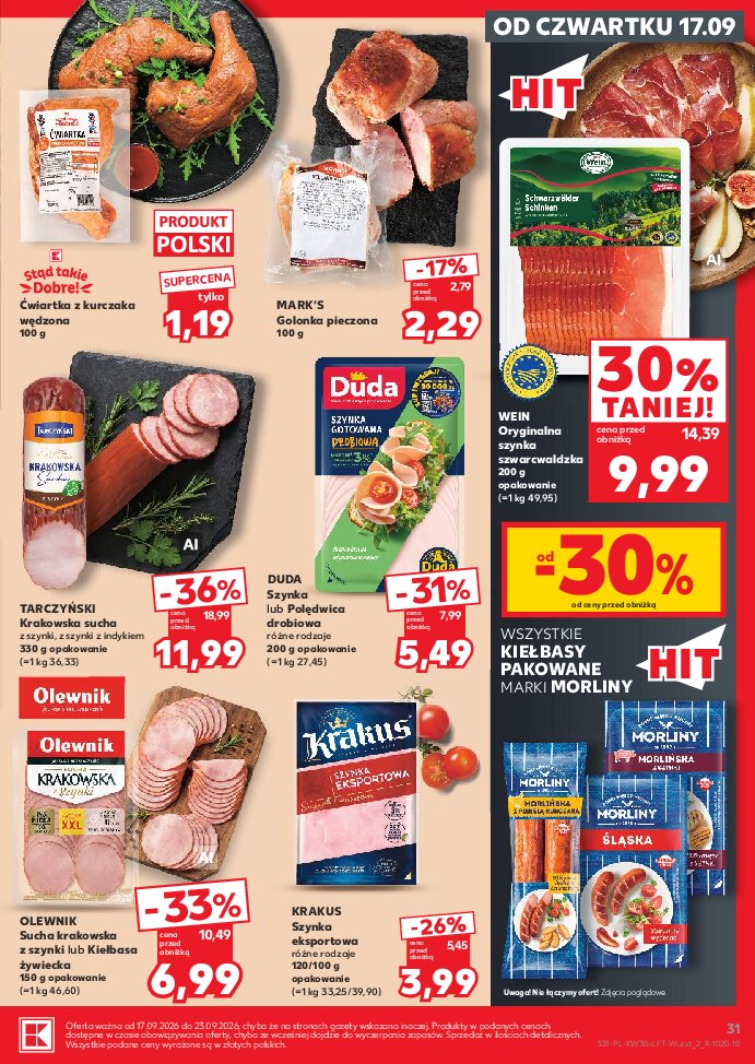 Gazetka Kaufland 17/09/2026 – 23/09/2026 - gazetki promocyjne str. 31