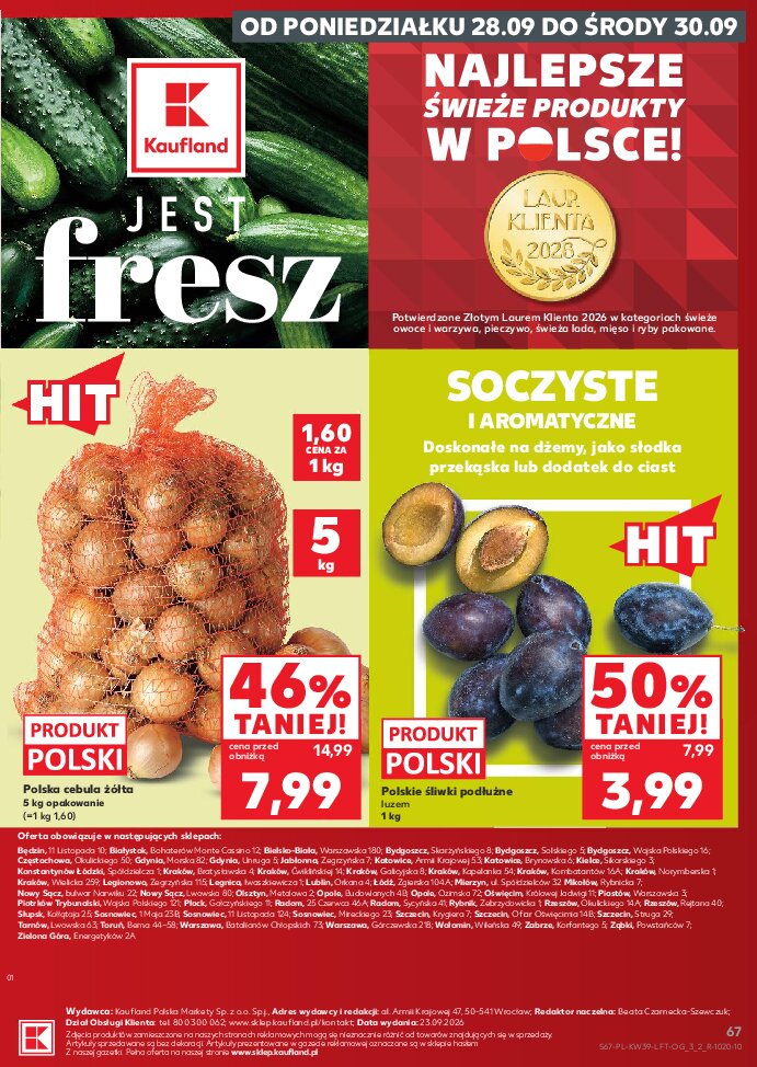 Gazetka Kaufland 24/09/2026 – 30/09/2026 - gazetki promocyjne str. 67