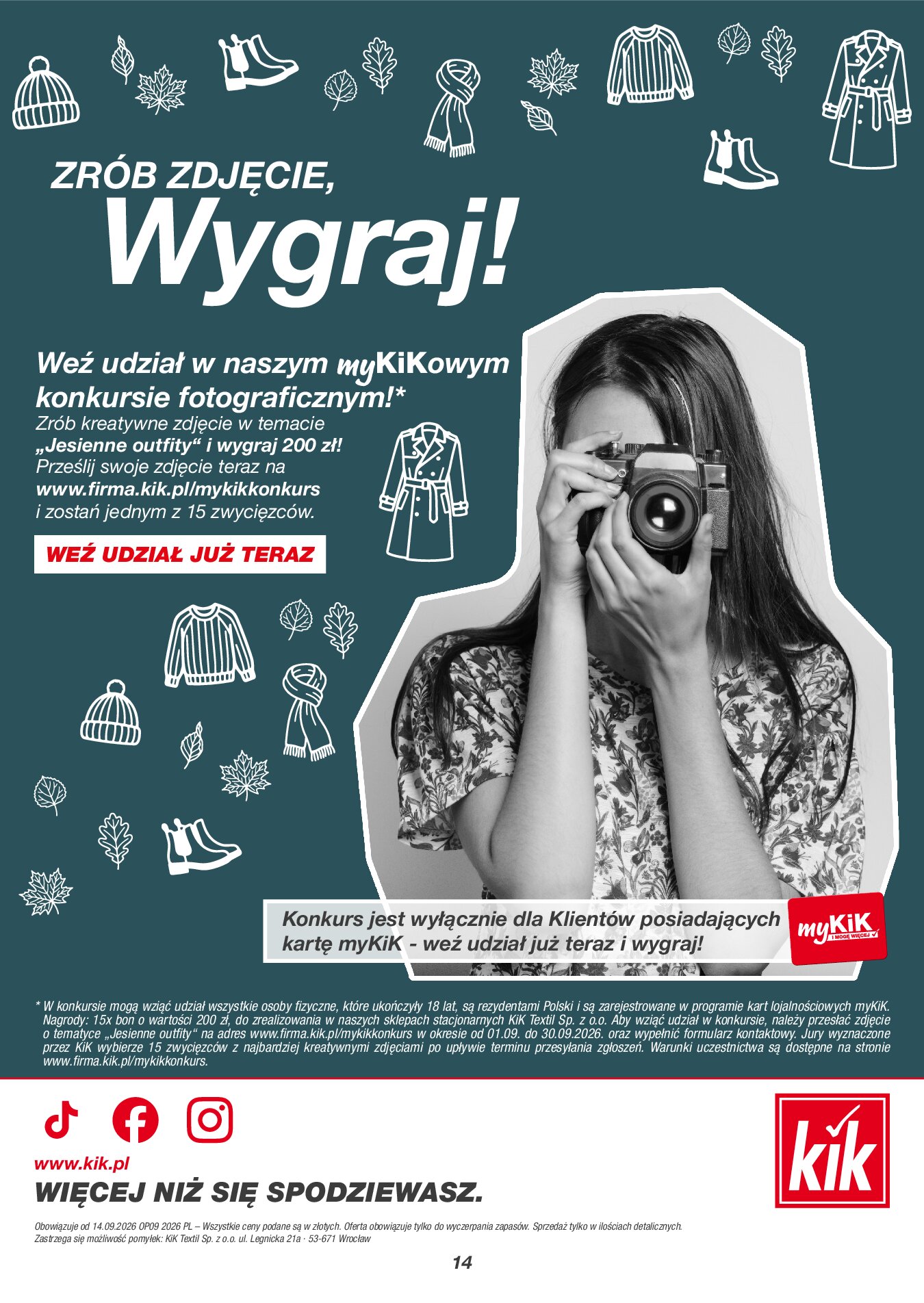 Gazetka Kik 14/09/2026 – 14/10/2026 - gazetki promocyjne str. 14