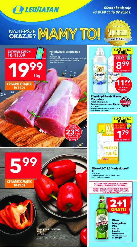 Gazetka Lewiatan 10/09/2026 – 16/09/2026 - gazetki promocyjne str. 1