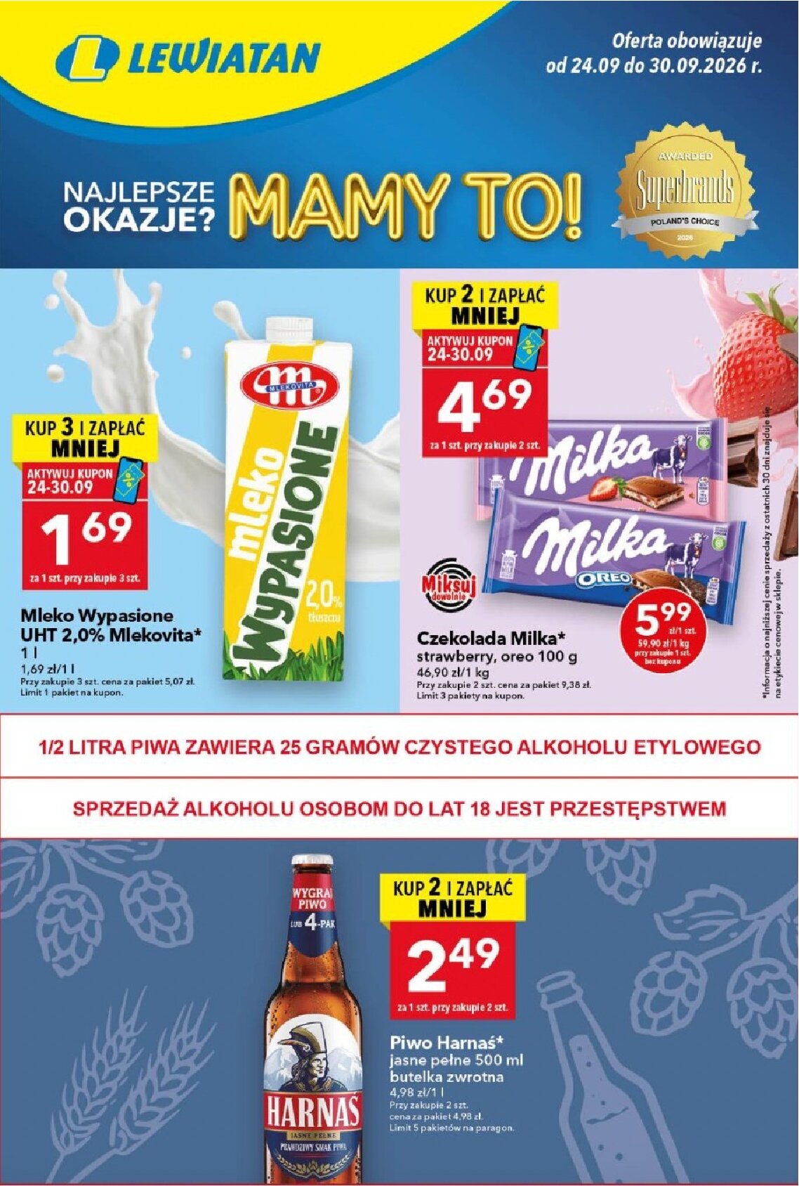 Gazetka Lewiatan 24/09/2026 – 30/09/2026 - gazetki promocyjne str. 1