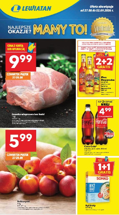 Gazetka Lewiatan 27/08/2026 – 02/09/2026 - gazetki promocyjne str. 1