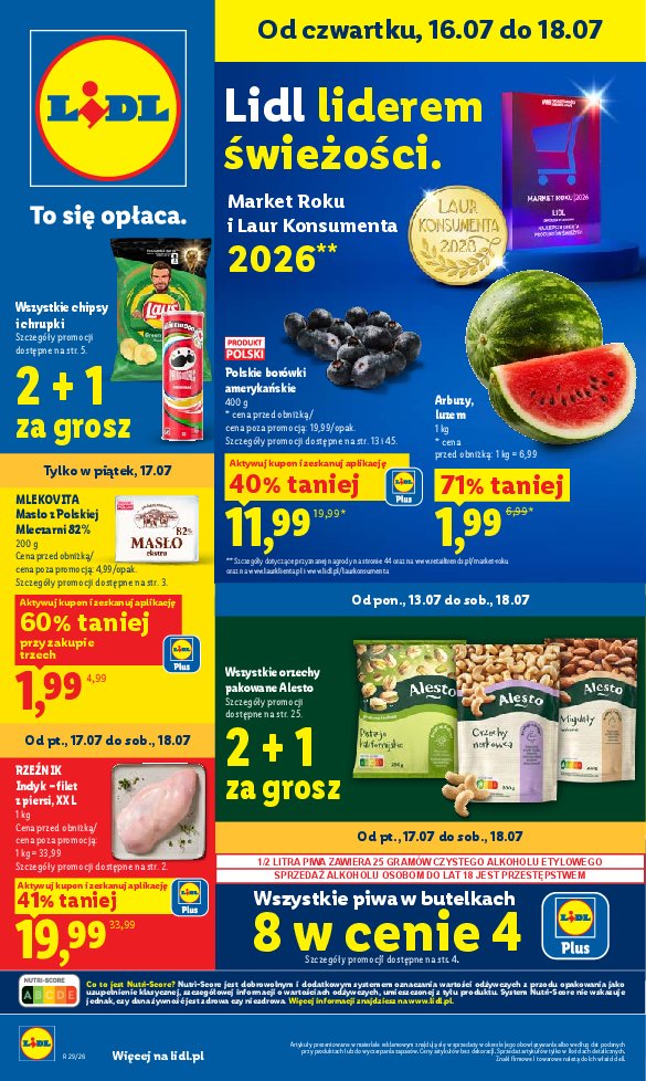 Gazetka Lidl 16/07/2026 – 18/07/2026 - strona 1