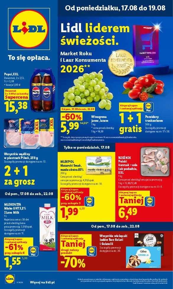 Gazetka Lidl 17/08/2026 – 19/08/2026