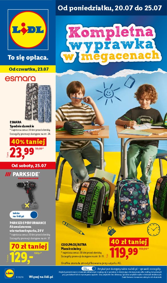 Gazetka Lidl 20/07/2026 – 25/07/2026