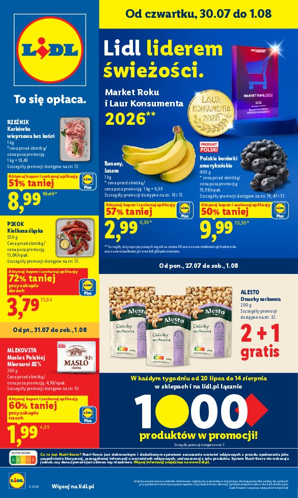 Gazetka Lidl 30/07/2026 – 01/08/2026 - strona 1