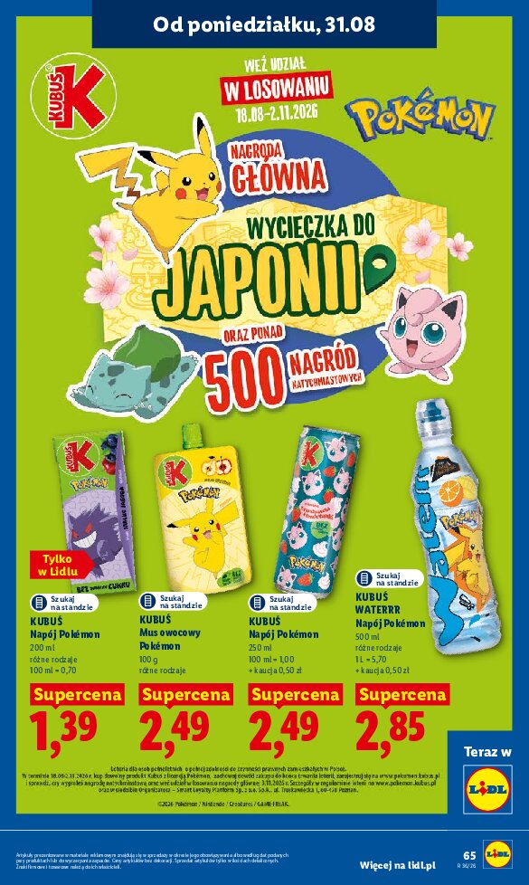 Gazetka Lidl 31/08/2026 – 02/09/2026 - gazetki promocyjne str. 65