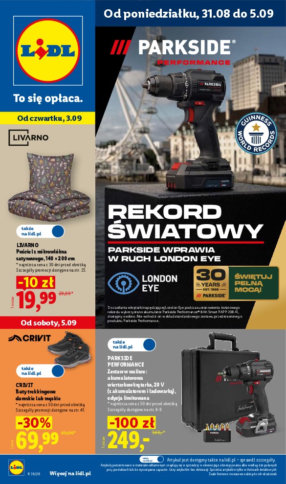 Gazetka Lidl 31/08/2026 – 05/09/2026 - strona 1