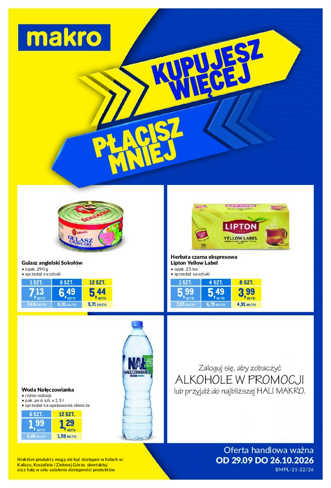 Gazetka Makro 29/09/2026 – 26/10/2026 - gazetki promocyjne str. 1