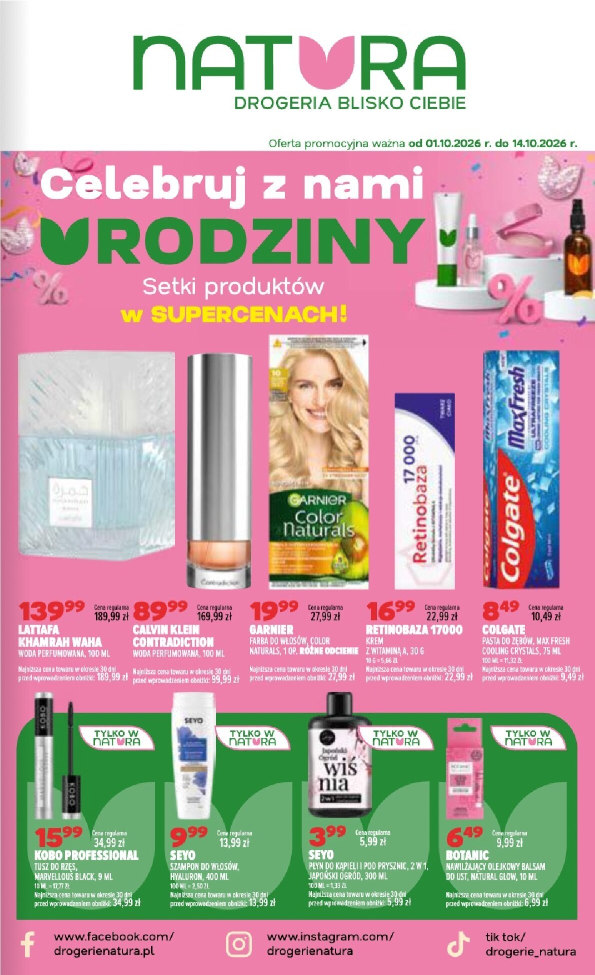 Gazetka Natura 01/10/2026 – 14/10/2026 - gazetki promocyjne str. 1