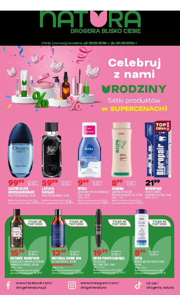 Gazetka Natura 22/09/2026 – 30/09/2026