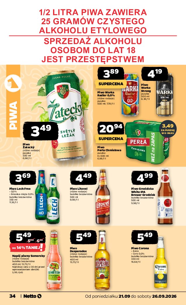 Gazetka Netto 21/09/2026 – 26/09/2026 - gazetki promocyjne str. 34