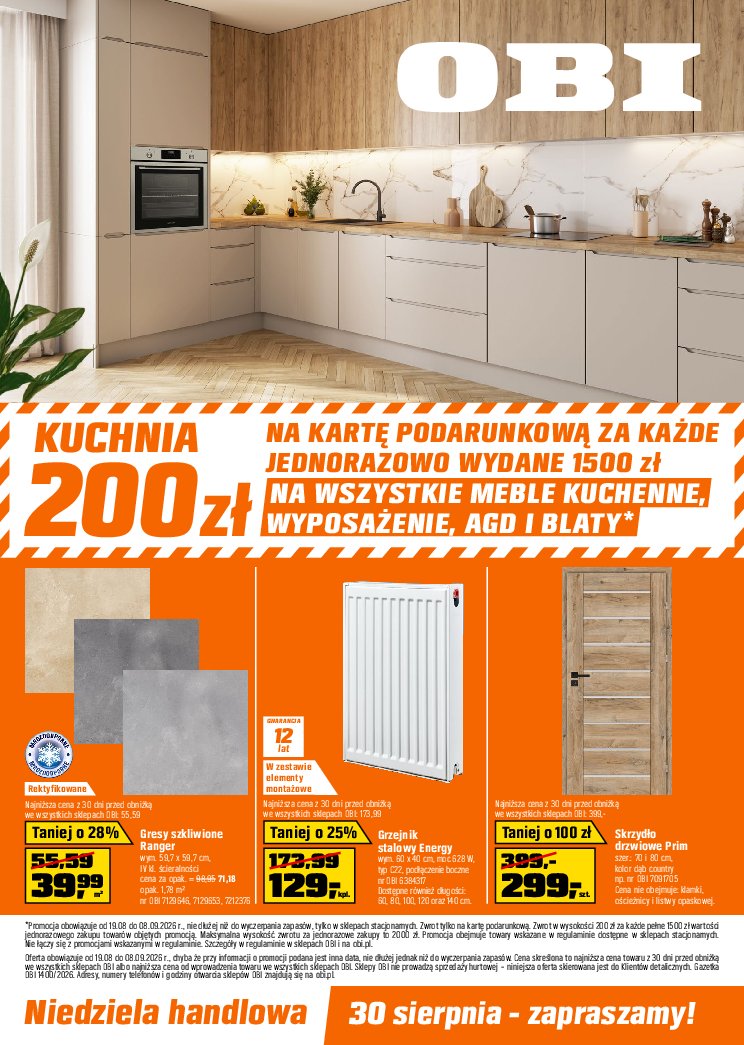 Gazetka Obi 19/08/2026 – 08/09/2026