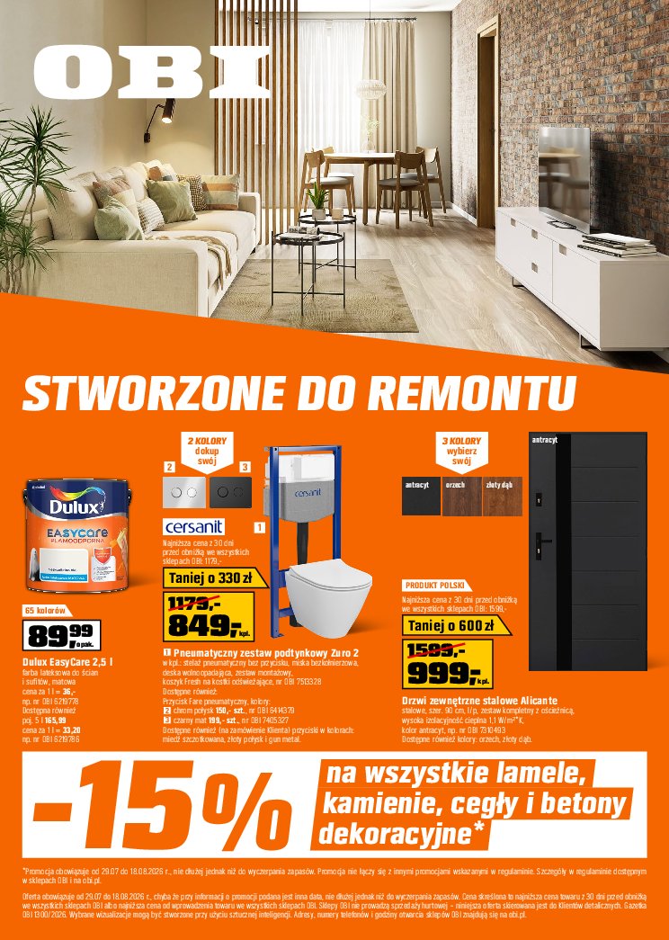 Gazetka Obi 29/07/2026 – 18/08/2026 - strona 1