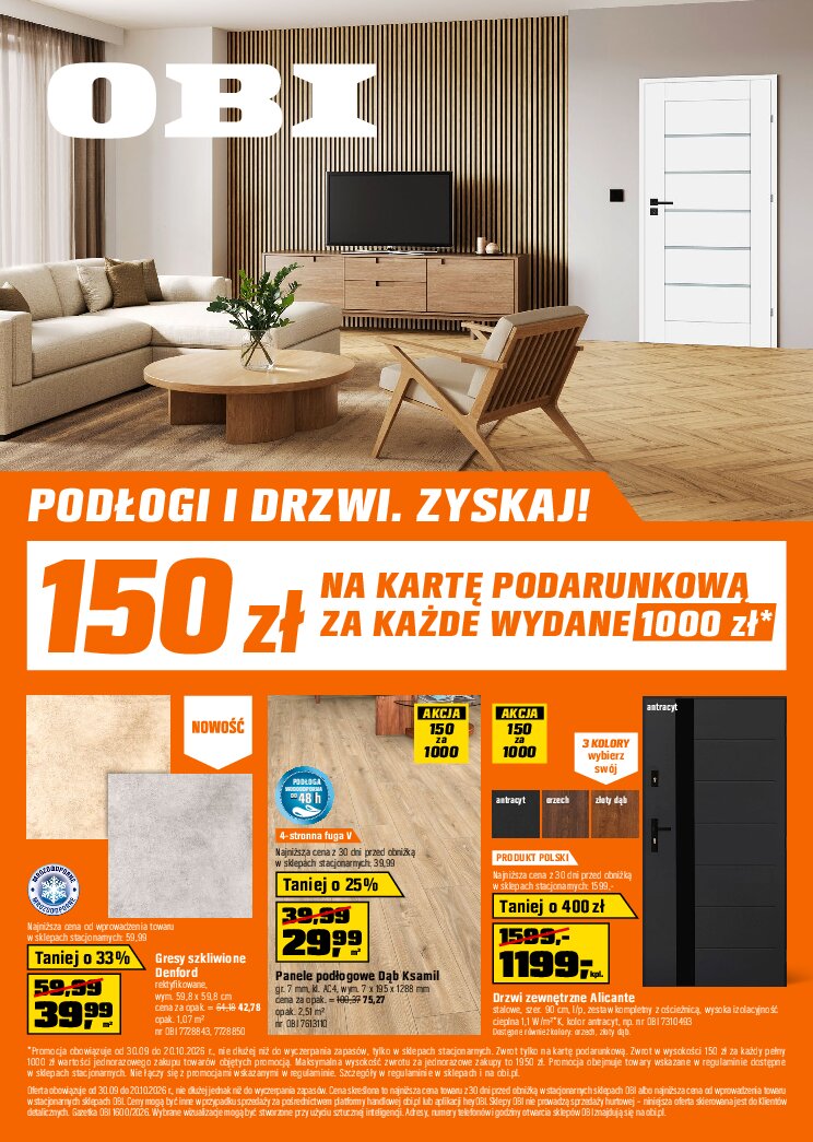 Gazetka Obi 30/09/2026 – 20/10/2026 - gazetki promocyjne str. 1