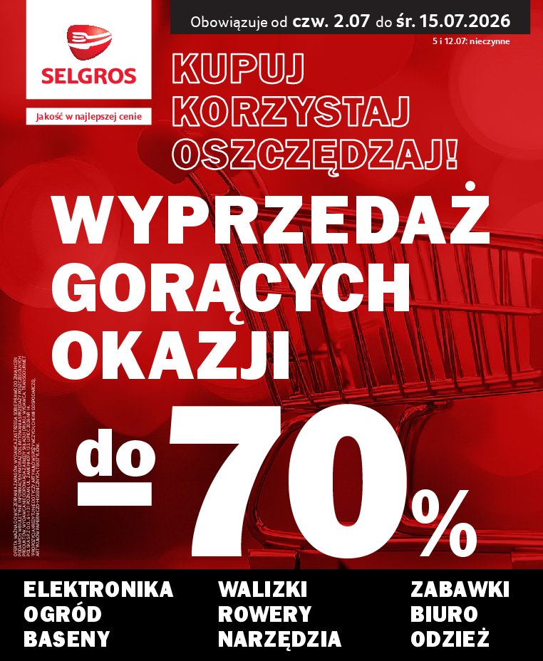 Gazetka Selgros 02/07/2026 – 15/07/2026