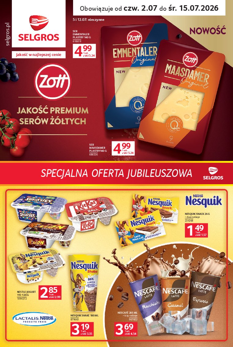 Gazetka Selgros 02/07/2026 – 15/07/2026