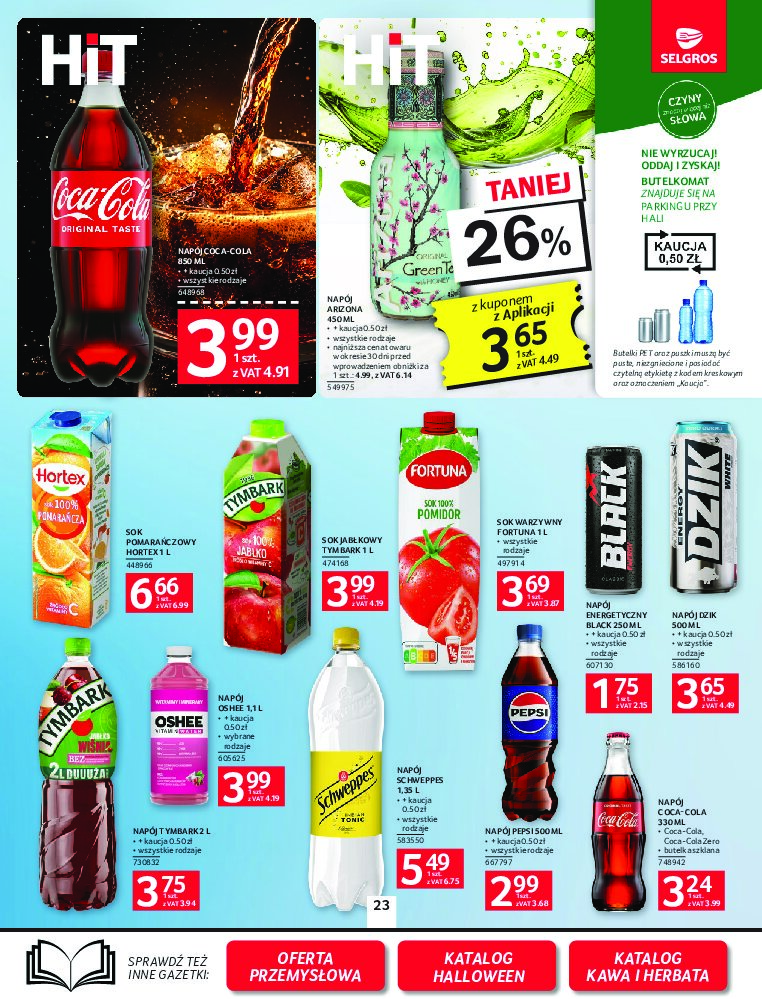 Gazetki promocyjne – napoje - gazetki promocyjne str. 22