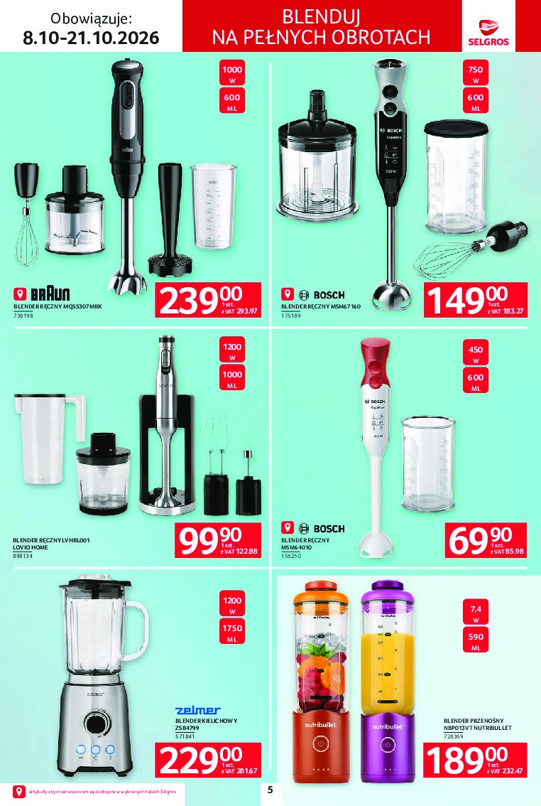Gazetka Selgros 08/10/2026 – 21/10/2026 - gazetki promocyjne str. 5