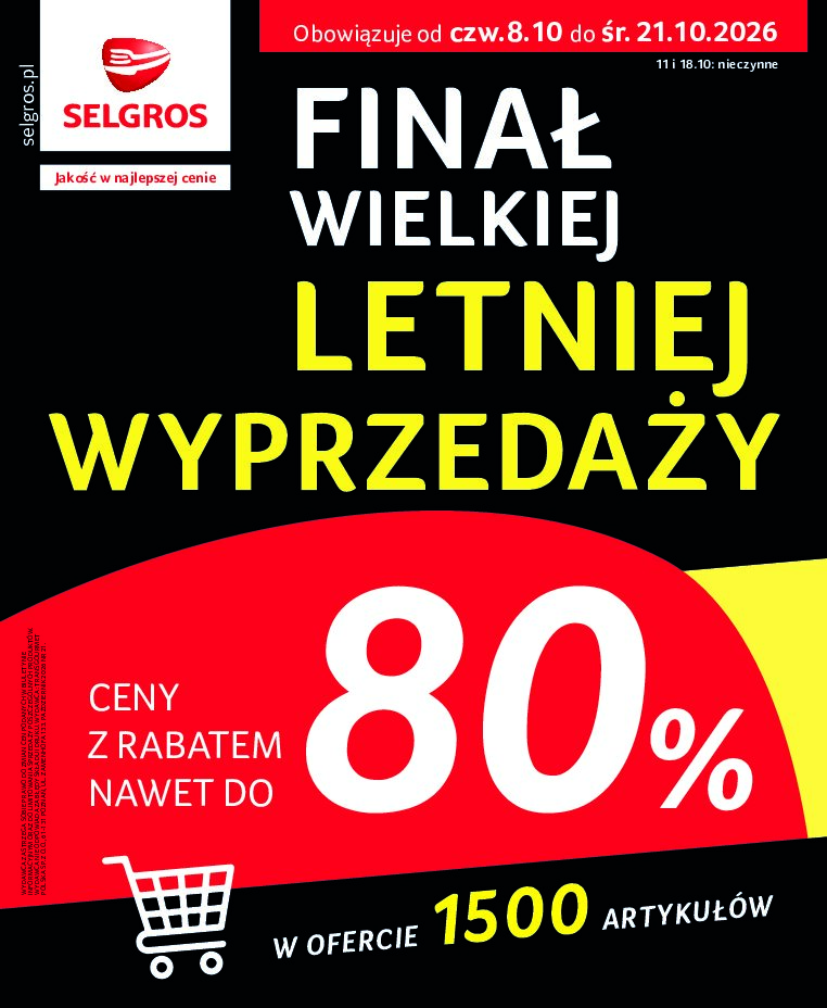 Gazetka Selgros 08/10/2026 – 21/10/2026