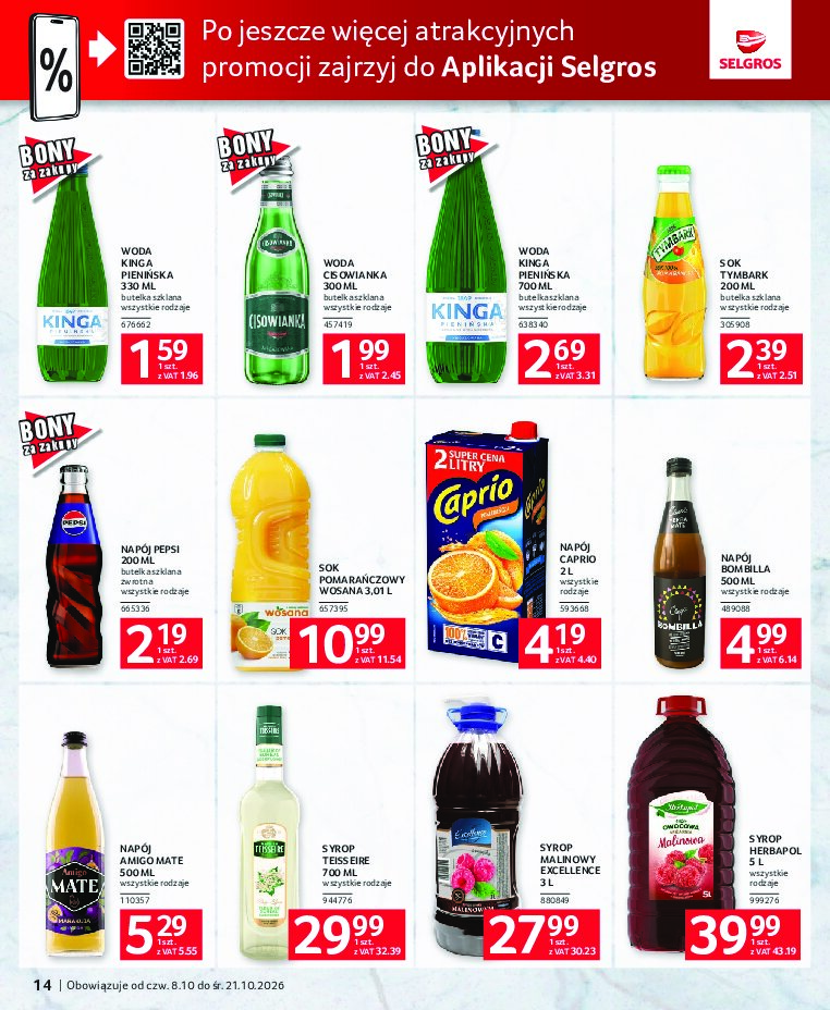 Gazetki promocyjne – napoje - gazetki promocyjne str. 21