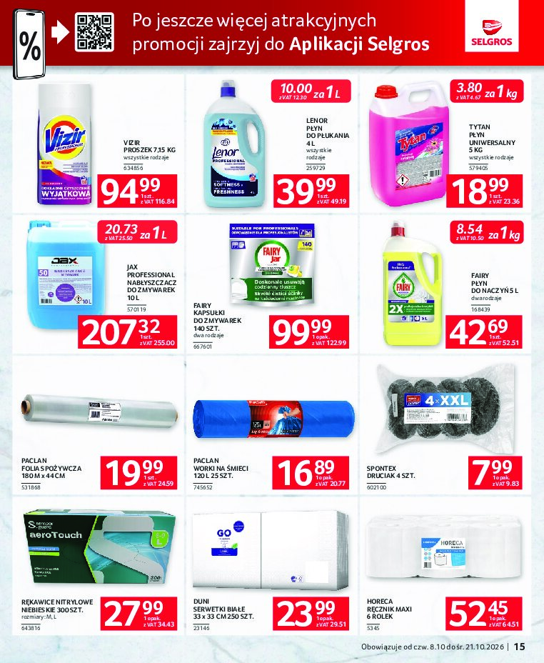 Gazetka Selgros 08/10/2026 – 21/10/2026 - gazetki promocyjne str. 15