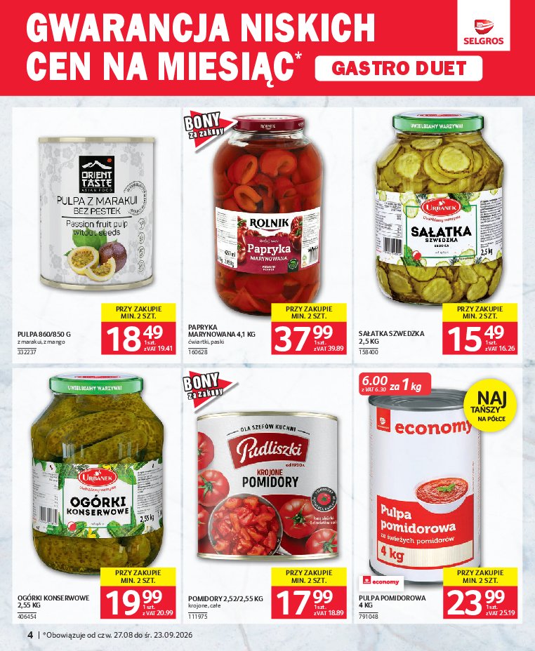 Gazetka Selgros 27/08/2026 – 23/09/2026 - gazetki promocyjne str. 4